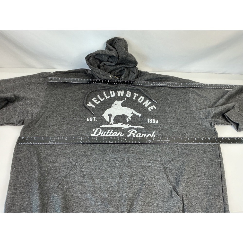 NWOT Yellowstone Dutton Ranch Montana Gray Hoodie Mens 2XL Cowboy Western - Picture 6 of 13